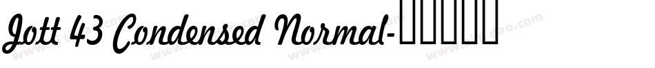 Jott 43 Condensed Normal字体转换